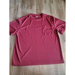 Haband New with no tags Men's Size XL RED/Burgundy Short Sleeve Dress casual